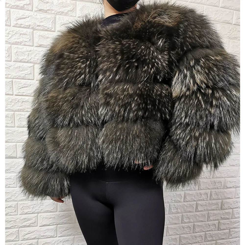 2024 trend natural fur real coat womens jacke Leather Woman clothing outerwears Female Vest 241120