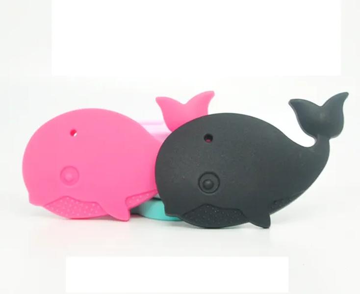 Silicone Whale Teether Teething Toy Food Grade Silicon Chew Pendant Sensory Nursing Toy Baby Chewelry DIY Craft Gifts ZZ