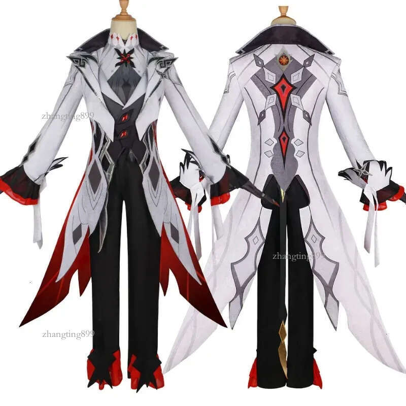 Anime Costumes Genshin Impact Arlecchino The Knave Cosplay Costume Full Set Wig Uniform Eleven Fatui Harbingers Outfit Halloween Carnival Party 231208