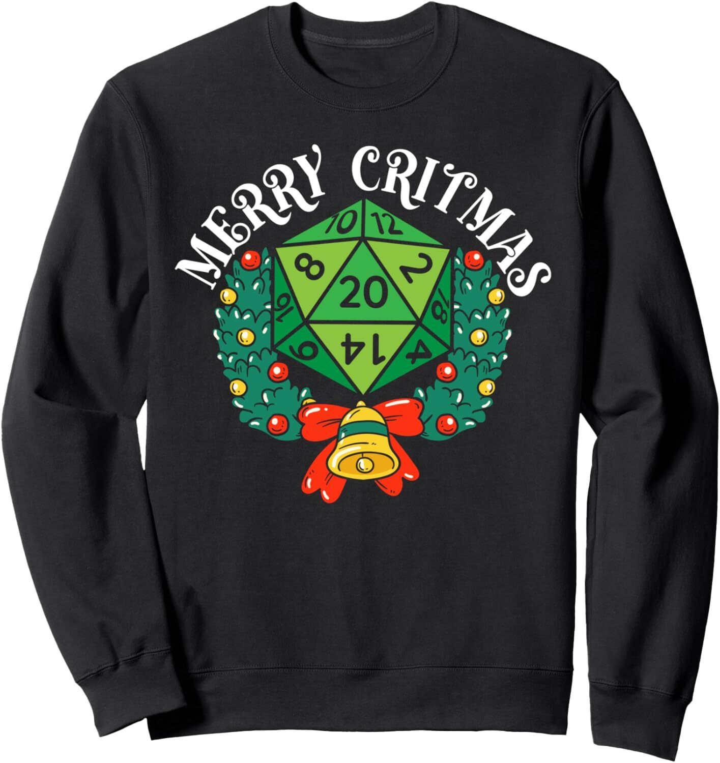 Long Sleeve Shirts for Men sweatshirt Merry Critmas RPG Gaming D20 Games Funny RPG Gamer Streetwear Casual tops clothes Warm and cute