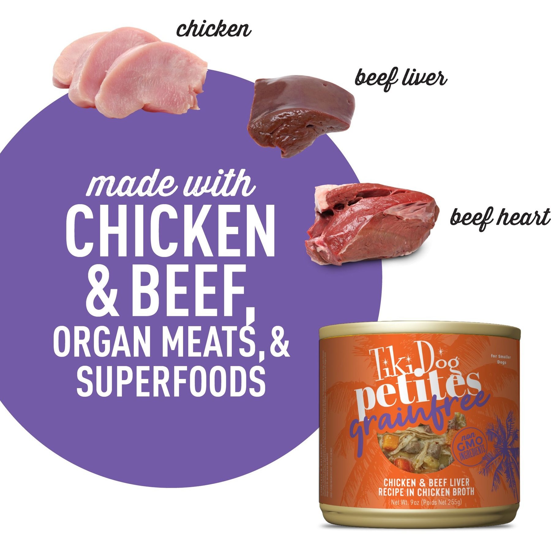 Tiki Dog Petites Chicken & Beef Grain-Free Dog Food