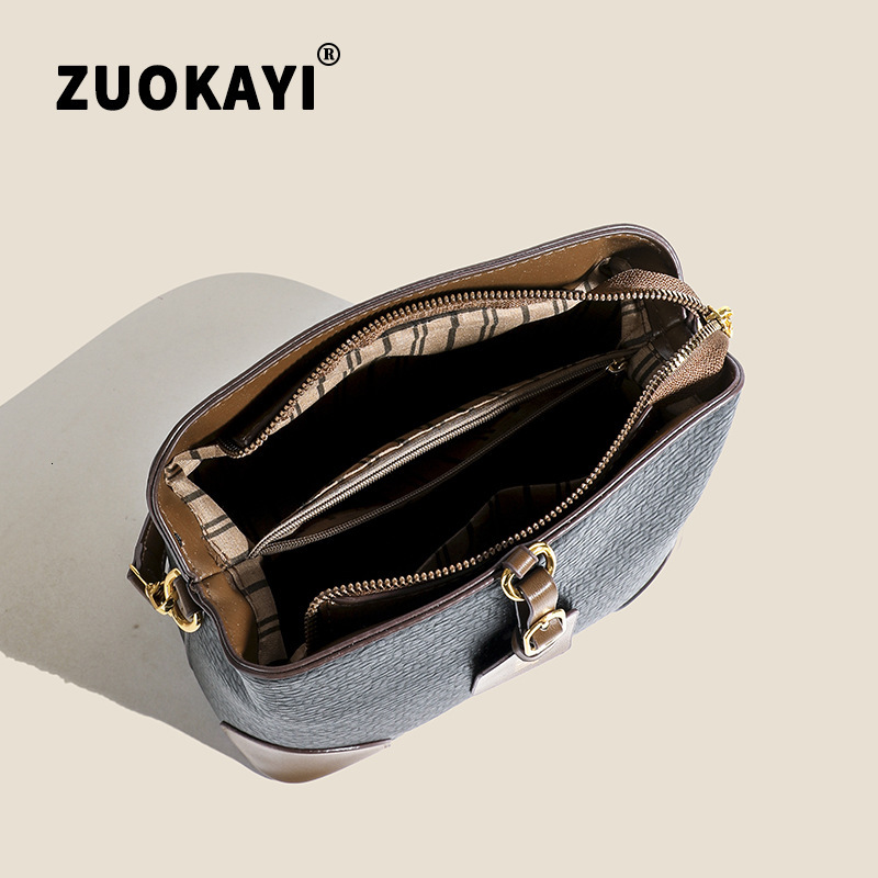 New leisure Women s Fashion Multi functional Shoulder Slant Light Luxury Bucket Fashion trend Bag Designer Bag