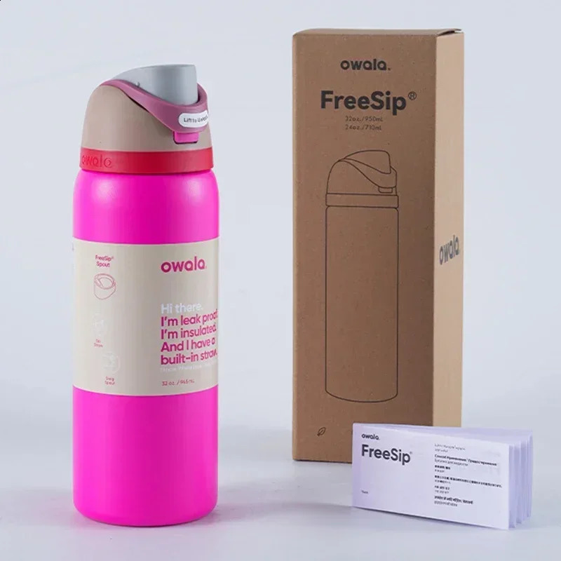 Owala Cup Vacuum Flasks Thermoses Water Bottle Drinkware Thermo Tumbler Stainless Steel Thermal Mug Original Cold Coffee 241121