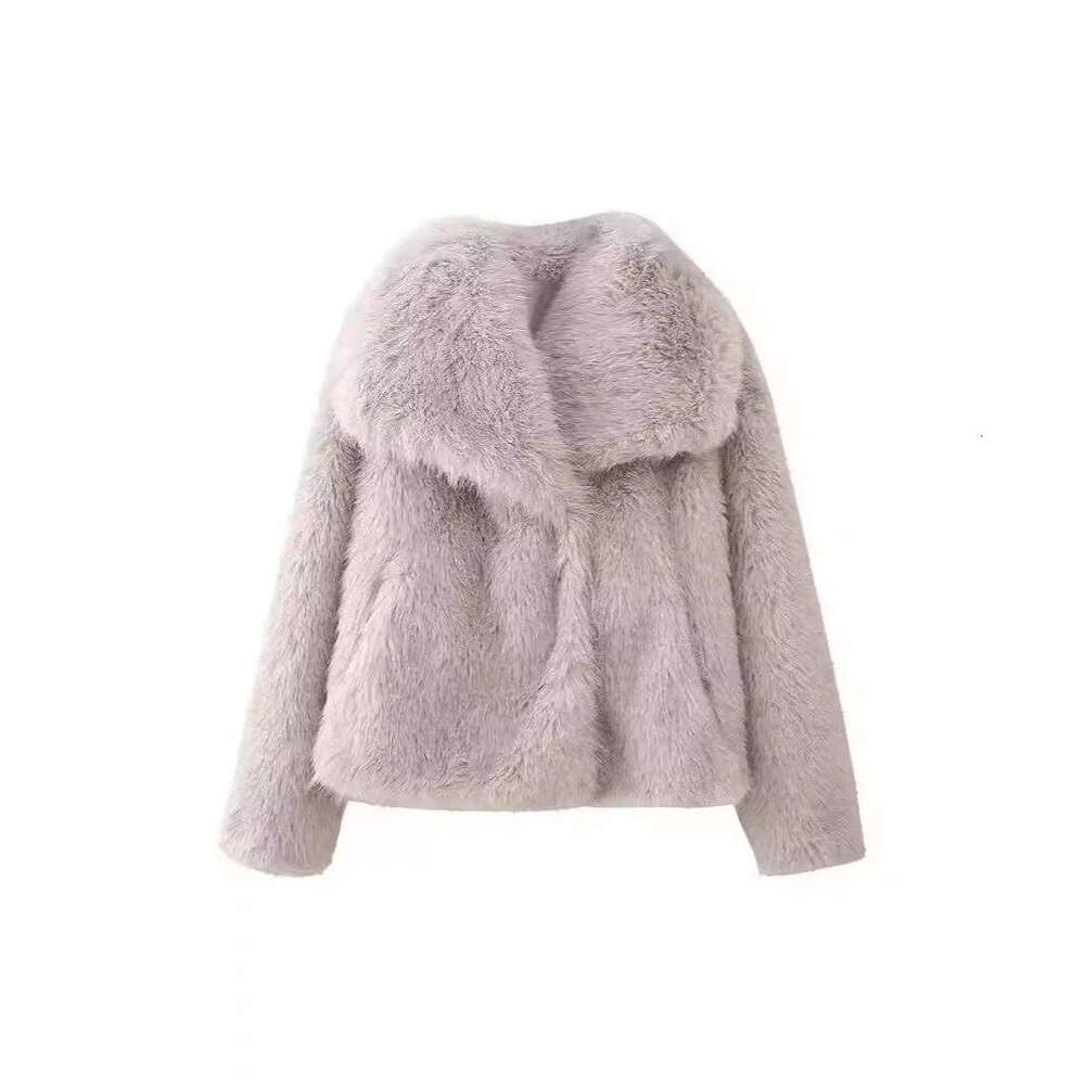 New autumn and winter plus size women's jacket with Toka synthetic fur short top