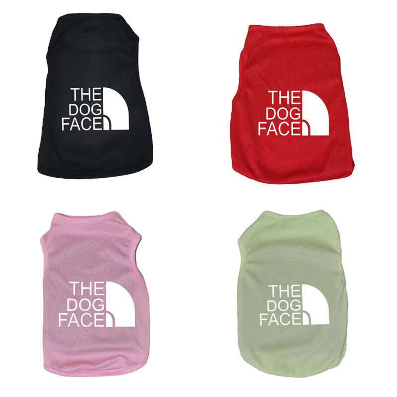 Wholesale XS-5XL Summer The Face Designer Pet Clothes Cat Tee Big Size Vest Breathable Sweatshirt Blank Dog T Shirt