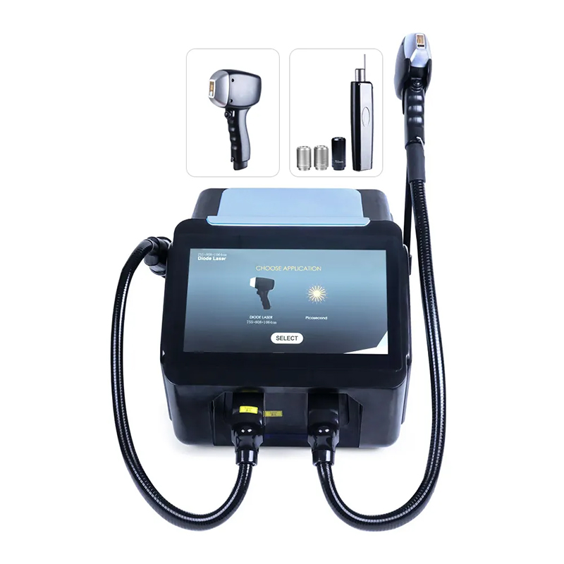Laser Esthetic Laser Hair Removal Device 2 In 1 Picossecond Nd:Yag Tattoo Removal Whitening Skin Diode Fo