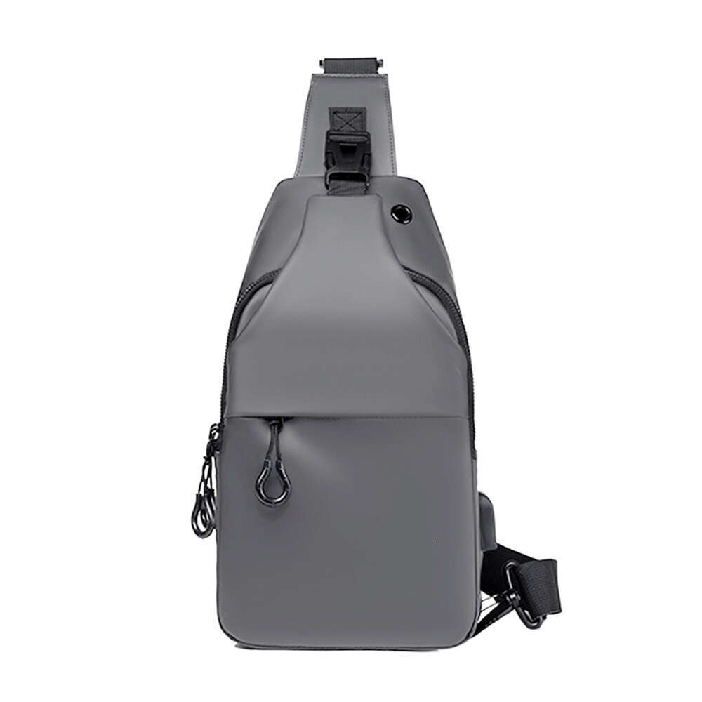 Men Cross body Shoulder Sg Backpack Chest Bag with USB Charge Port Nylon Fashion Motorcycle Rider Male Messenger Side Bags
