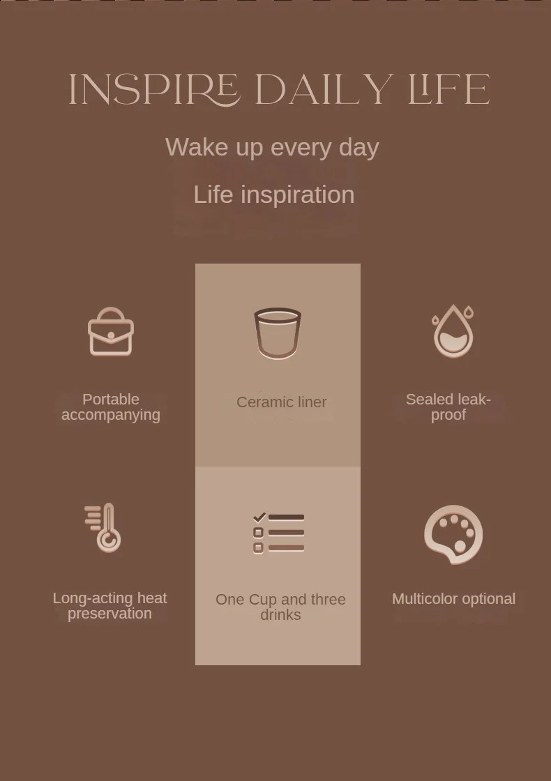 stampup 530ML Thermal Mug Portable Travel Cup Thermoses Household Coffee Insulated Mugs The Car Vacuum Flasks Isotherm Water Bottle 241121 W260226