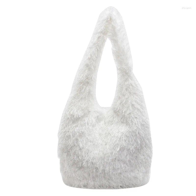 2025 NEW Totes Super Minimalist Plush Bag Winter Fashion Versatile Underarm Shoulder Niche Design Handbag For Women zhanyishengli