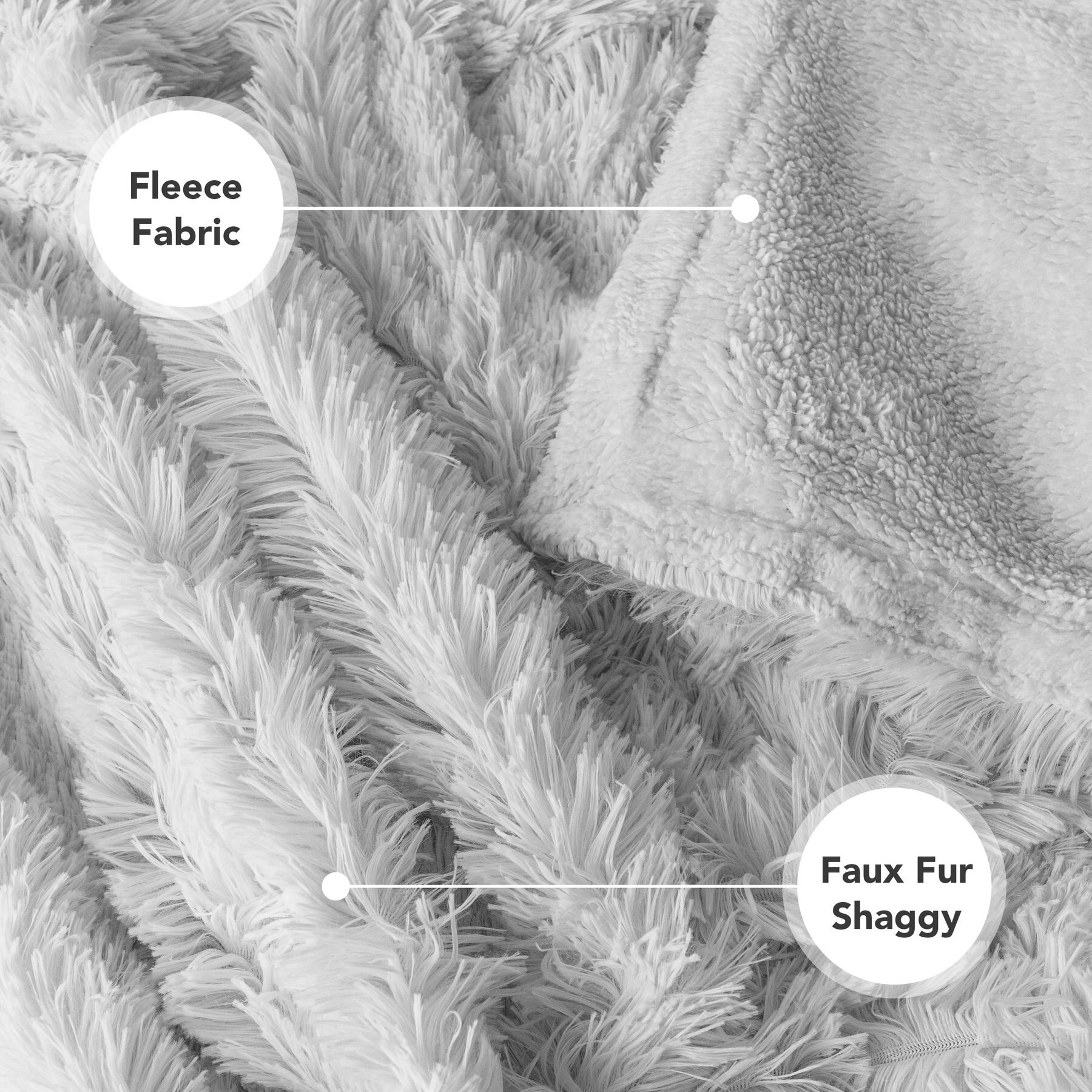 PetAmi Furry Faux Fur Waterproof Cat & Dog Blanket