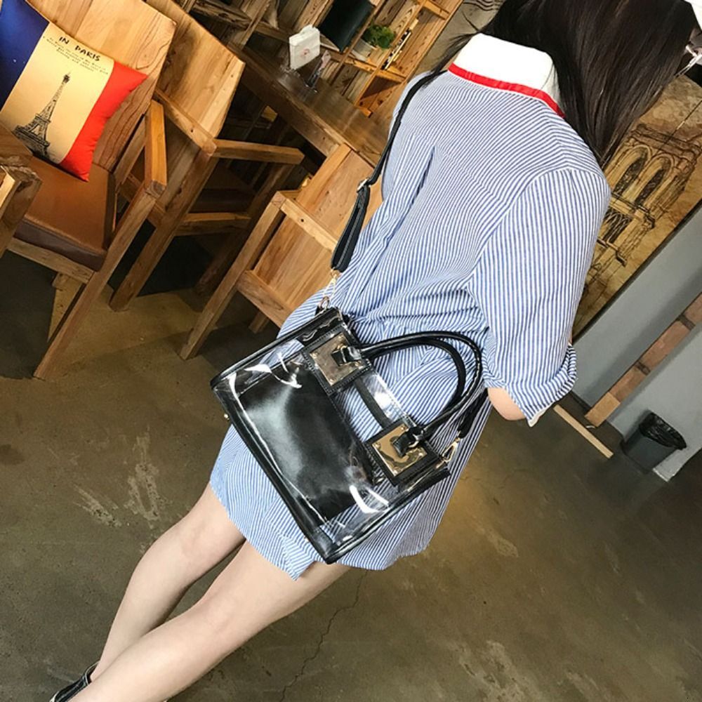 New transparent PVC diagonal scarf designer square handbag transparent leisure jelly bag women s crossbody bag adjustable shoulder strap trend designe