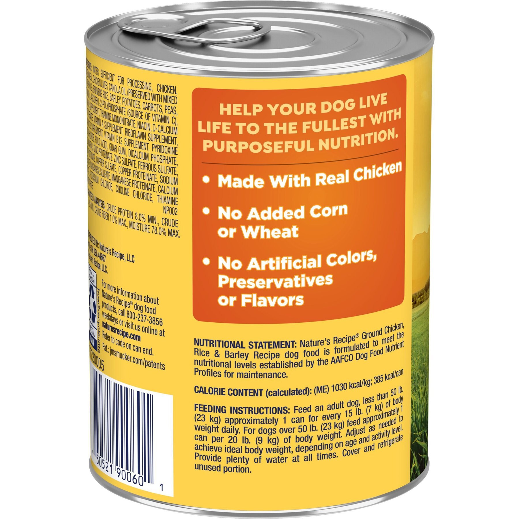 Nature's Recipe Ground Chicken, Rice & Barley Recipe Wet Dog Food