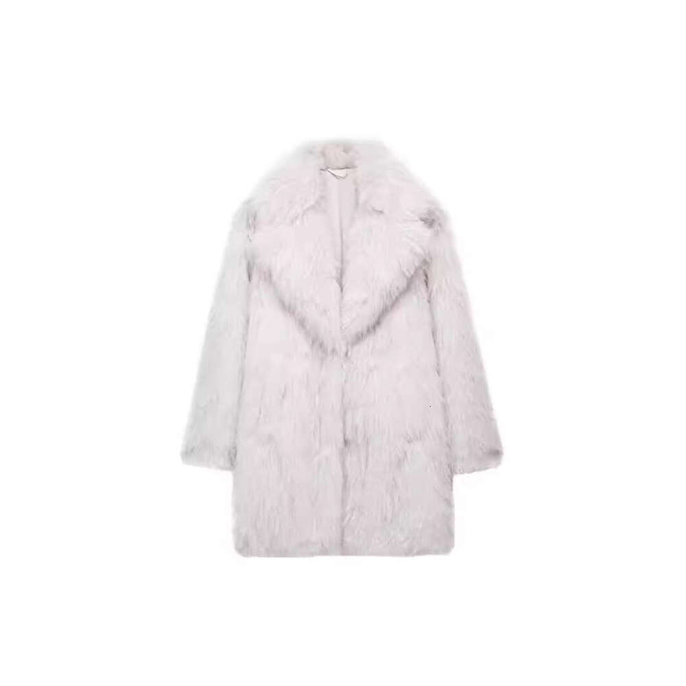2024 Autumn/Winter Women's Wear Artificial Fur Warm Medium to Long Thick Coat D69084