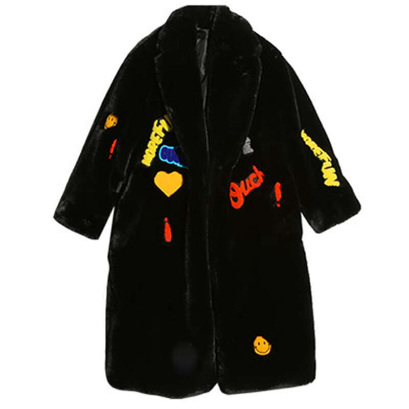 2024 Korean version new imitation otter rabbit fur grass loose coat medium long fashion trend plus size women's clothing