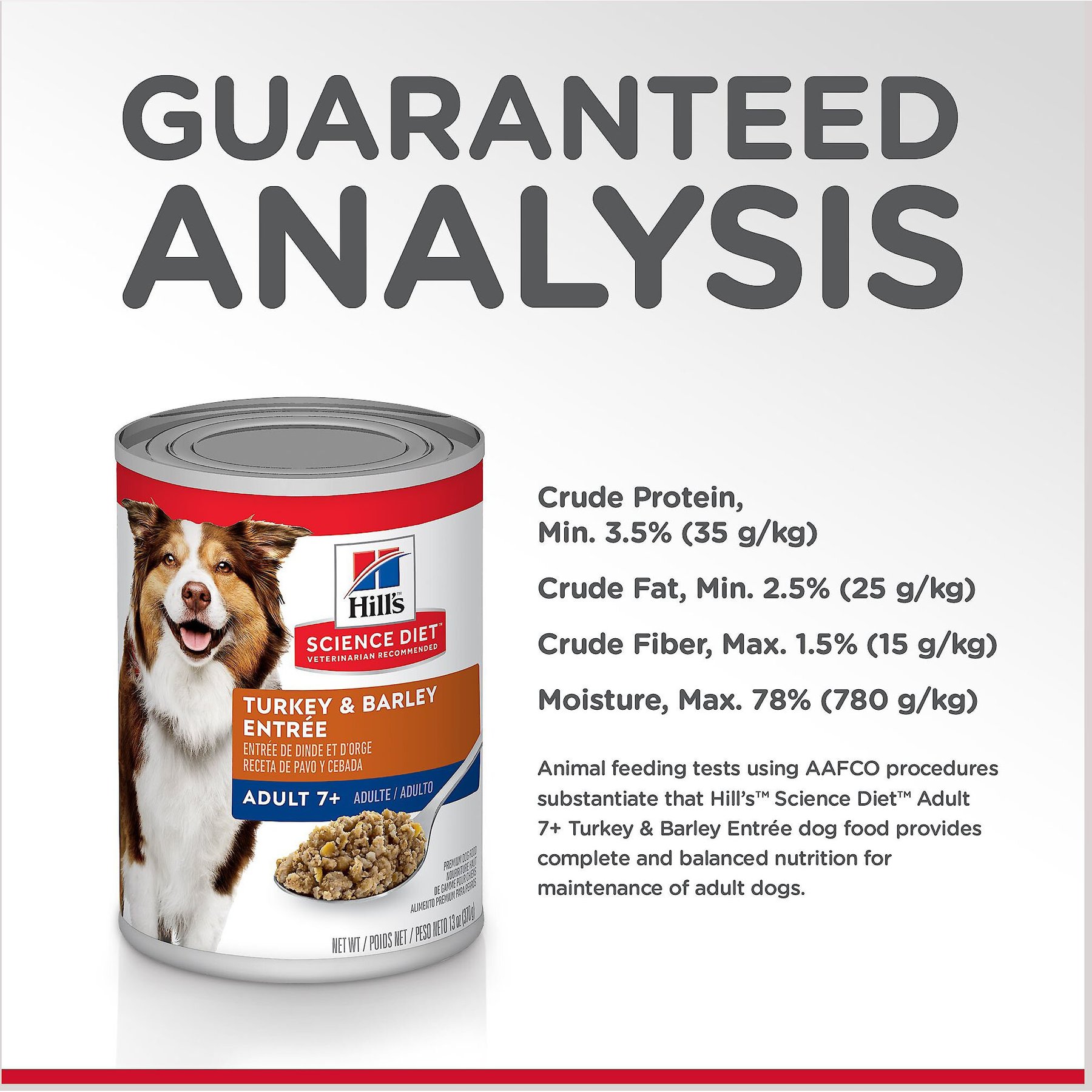 Hill's Science Diet Senior Adult 7+ Turkey & Barley Entree Canned Dog Food, 13-oz, case of 12