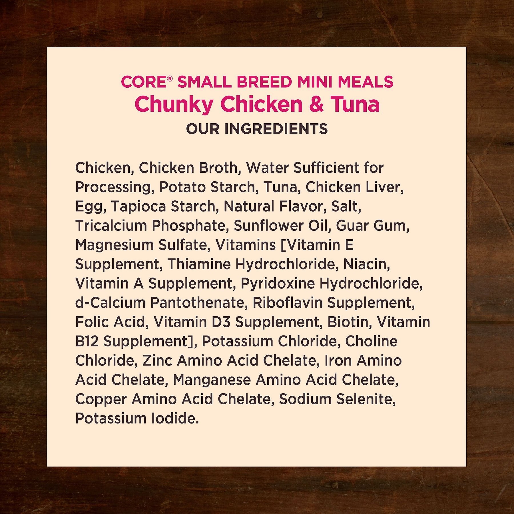 Wellness CORE Grain-Free Small Breed Mini Meals Chunky Chicken & Tuna in Gravy Dog Food Pouches
