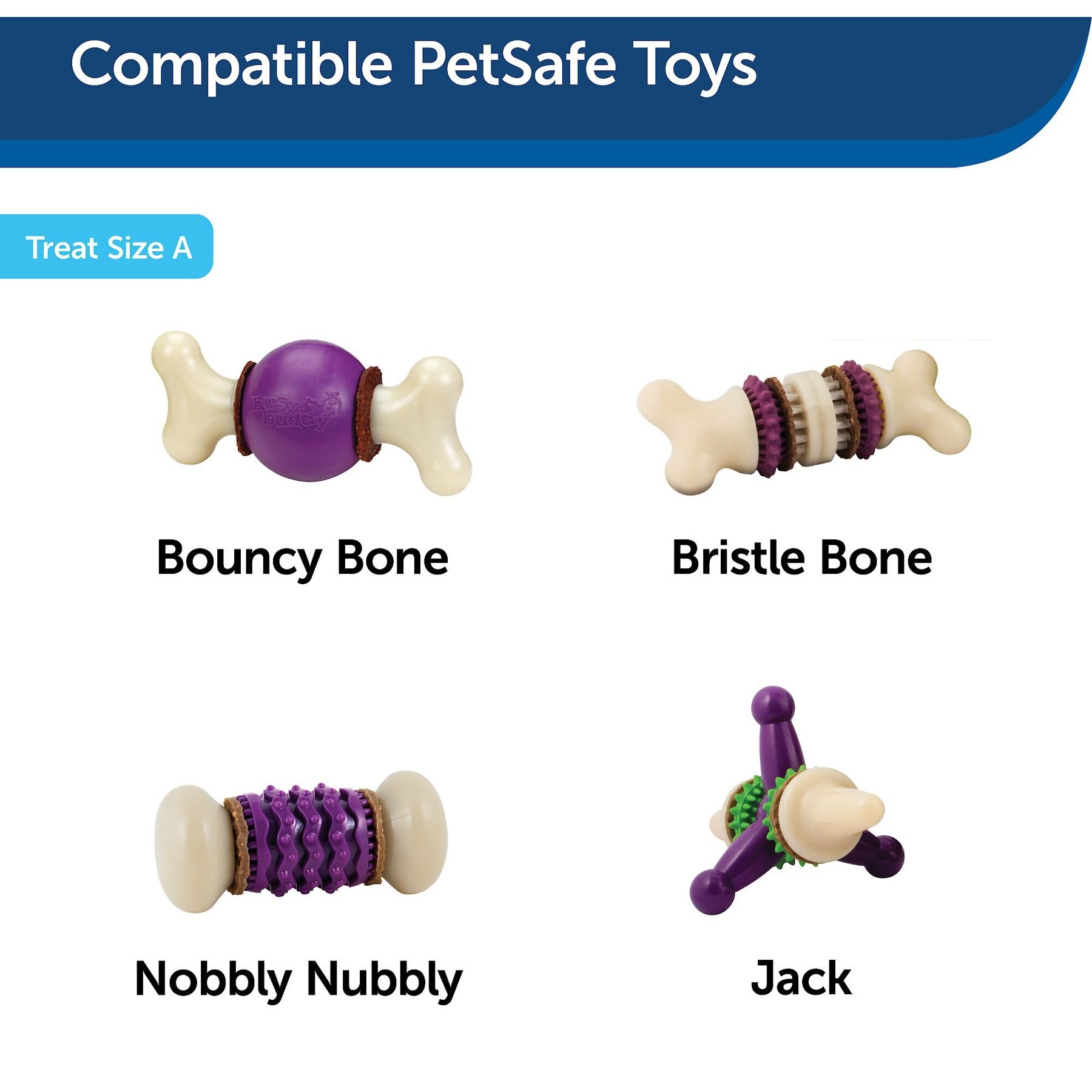 PetSafe Busy Buddy Natural Rawhide Peanut Butter Rings Dog Treats, Size A