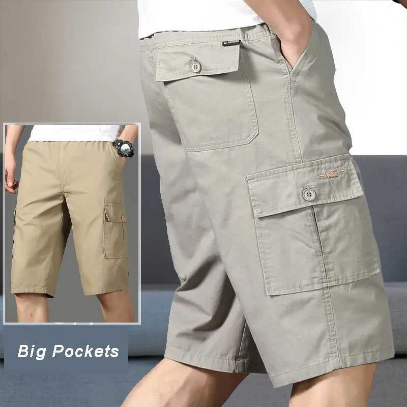 Men's Pants Man Cargo Shorts Spring Summer Sports Wear Men Bermuda Shorts Big and Tall Half Pants Loose Straight Athletic Shorts Pants Y240422