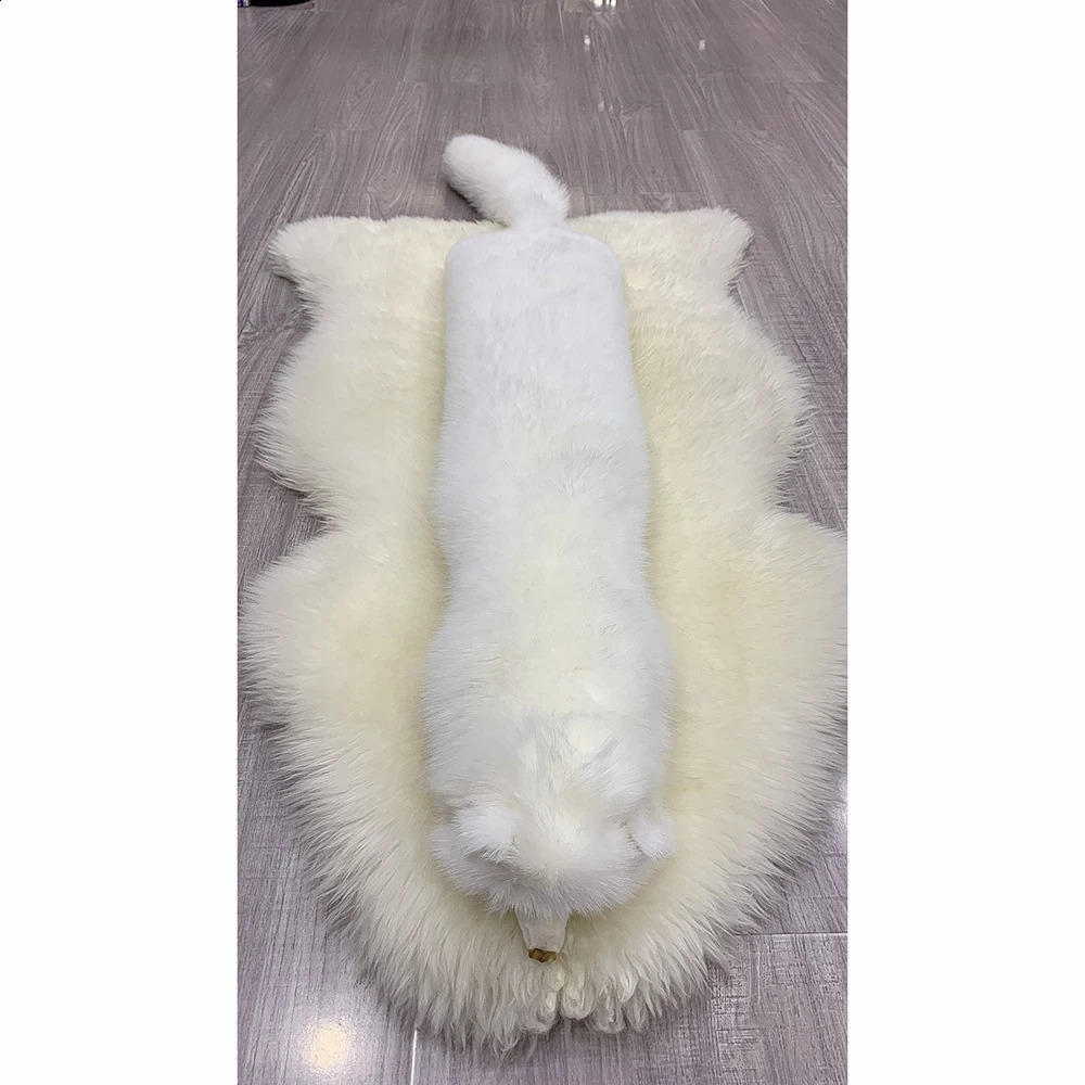 Winter Warm Large Fox Fur Collar Natural Fur Coat Scarves Women Men Jackets Hood Shawl Decor Female Neck Scarf Wraps 251023CJ