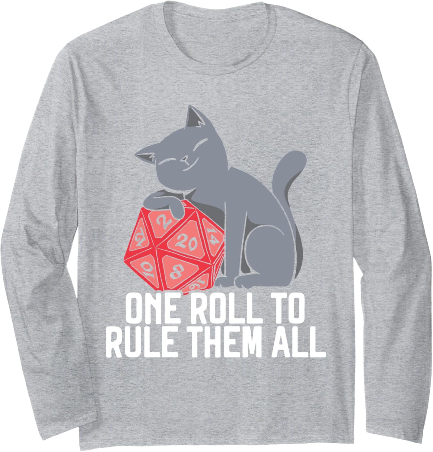 Long Sleeve Shirts for Men sweatshirt RPG Gaming D20 Tabletop Games Funny RPG Gamer Long Sleeve Casual tops clothes Handsome and fashionable