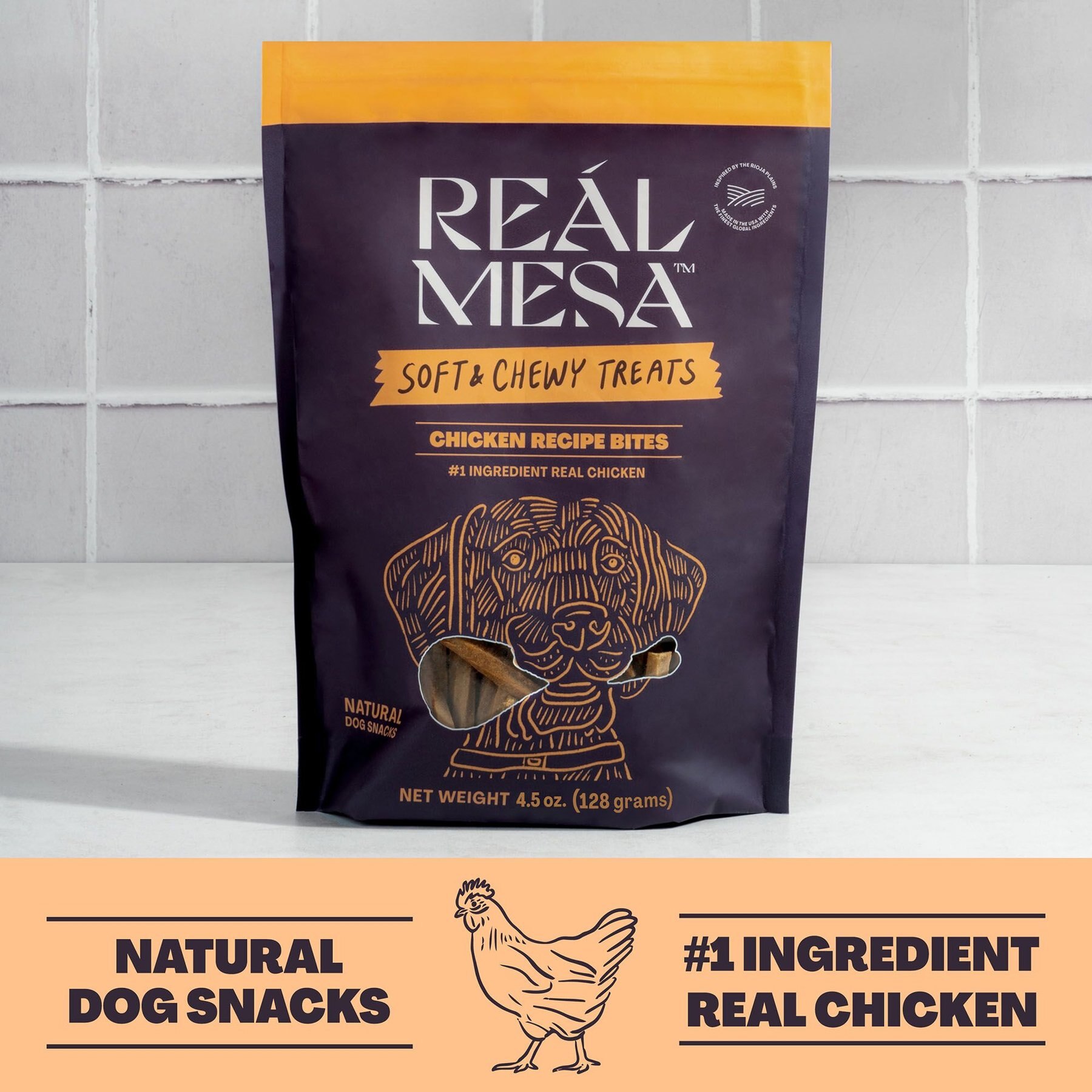 REÁL MESA Chicken Recipe Bites Dog Soft & Chewy Treat