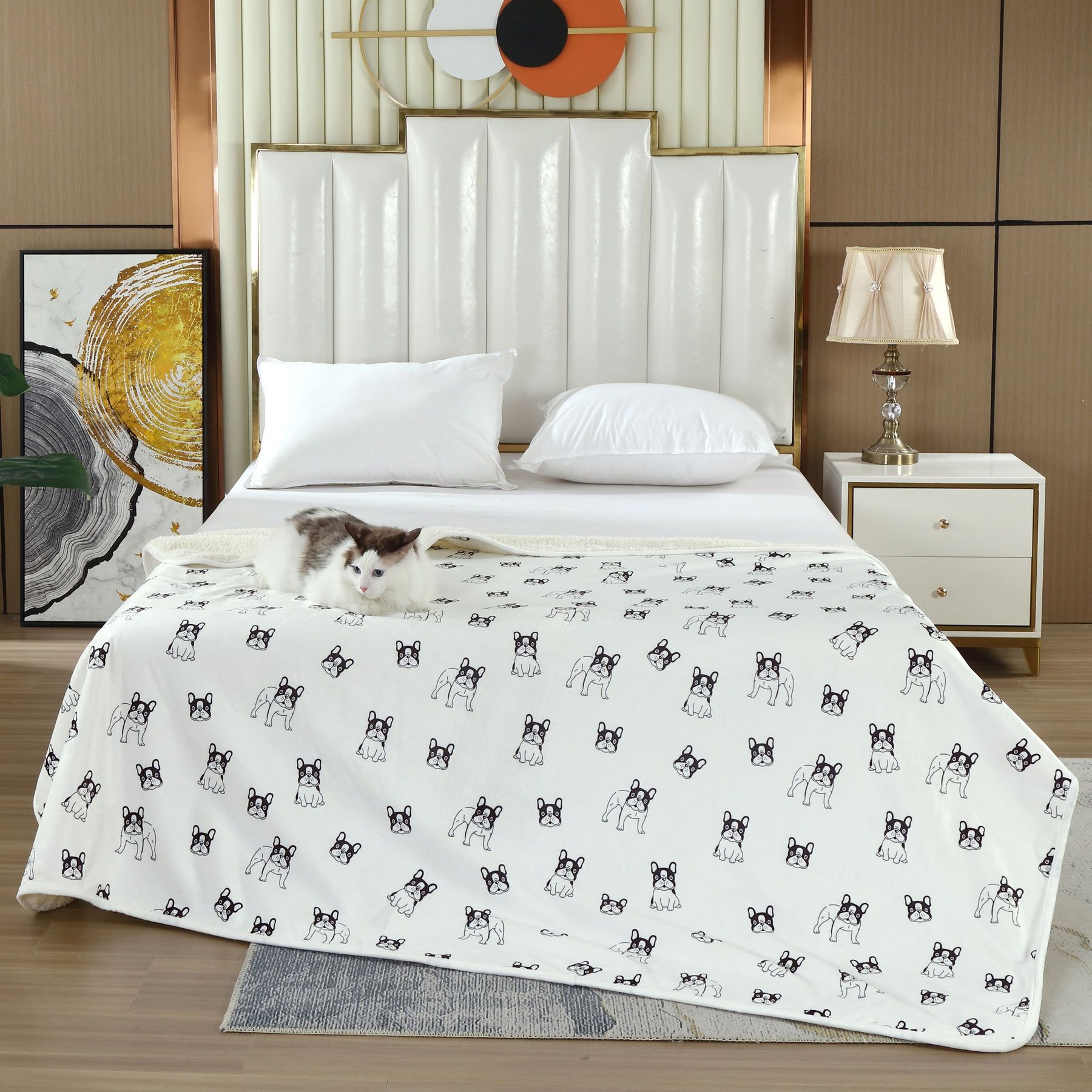HappyCare Textiles Advanced Pets Waterproof Cat & Dog Blanket, 50x60-in