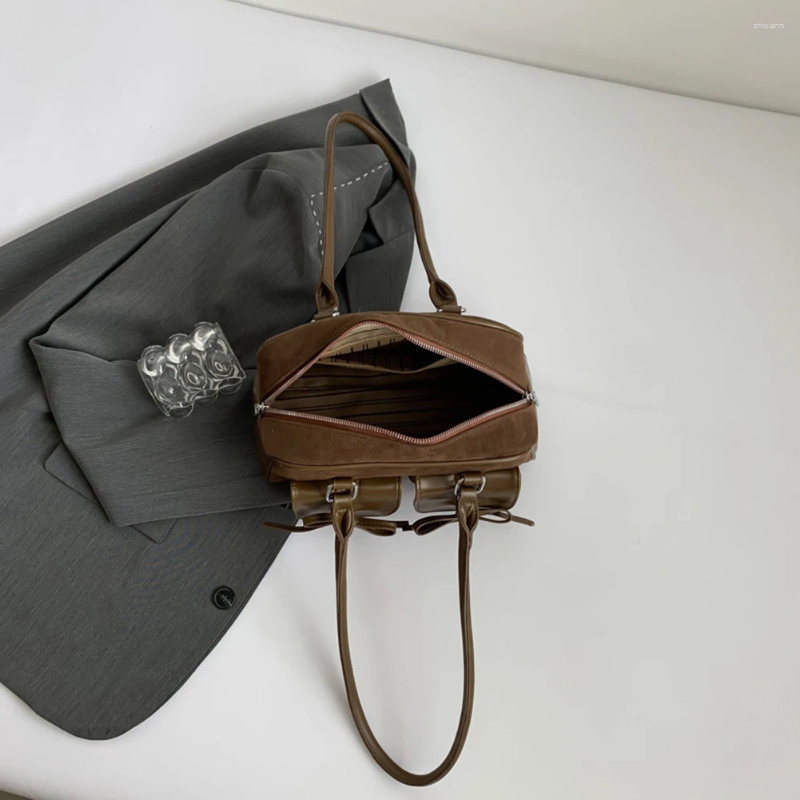 2025 NEW Totes Faux Suede PU Leather Shoulder Bag Fashion Cute Bow Underarm Ladies Satchel Clutch For Women Work Shopping Travel zhanyishengli