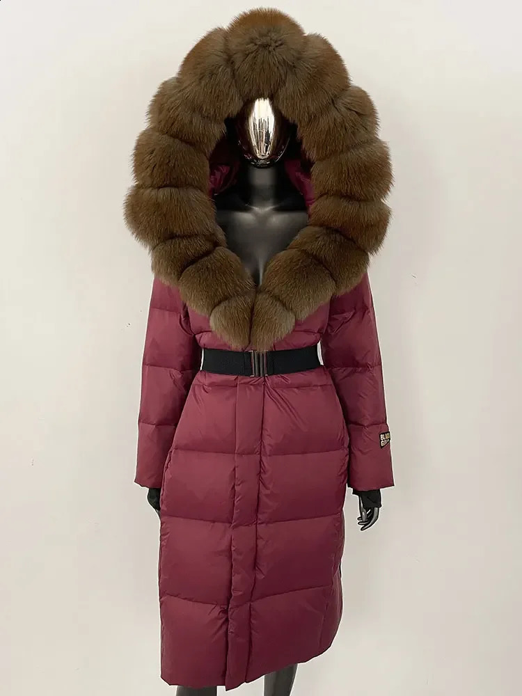 OFTBUY Winter Womens Coat Genuine Fox Fur Collar Hooded Jacket Thick Autumn Hat Detachable X White Duck Down Jacket 241121