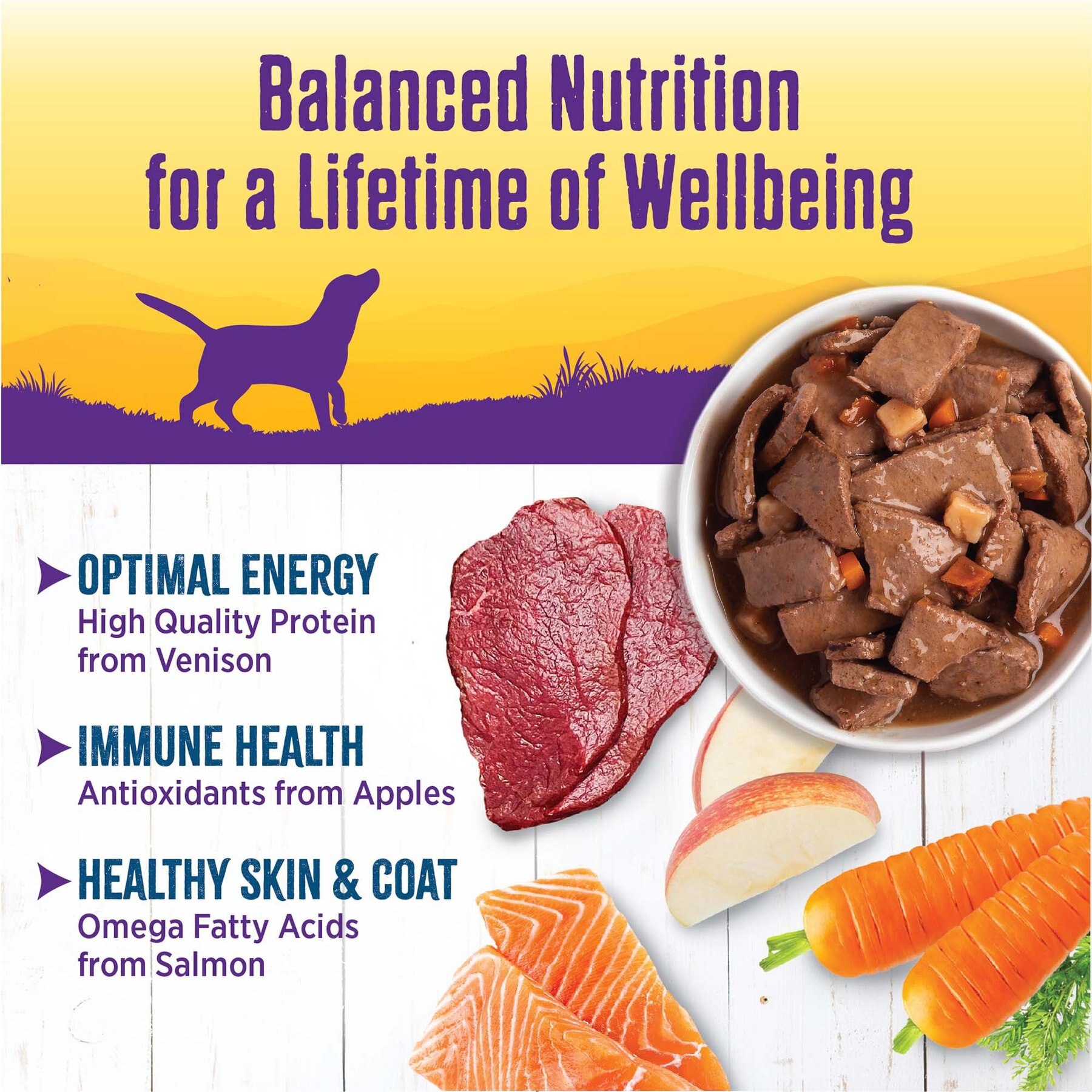 Wellness Venison & Salmon Stew with Potatoes & Carrots Canned Dog Food