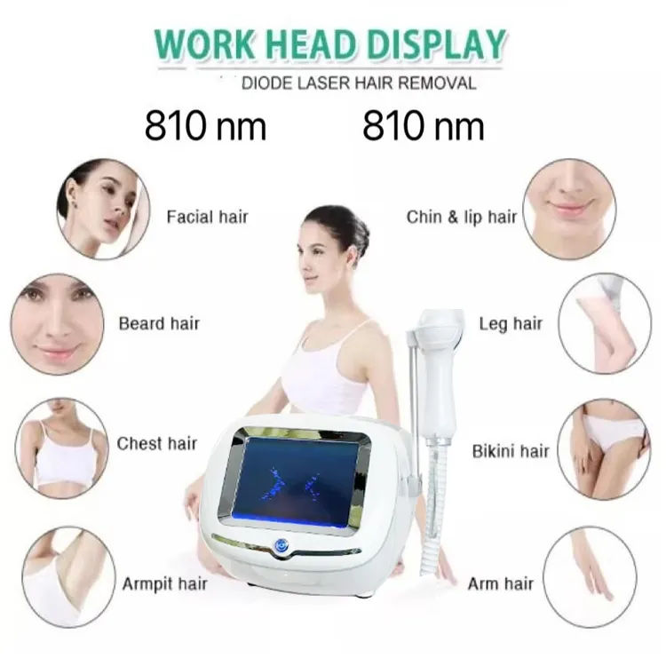Factory Price Portable Hair Removal Equipment High Power Diode Laser 810nm Durable Laser Ice Point Depilation Skin Rejuvenation Beauty Device