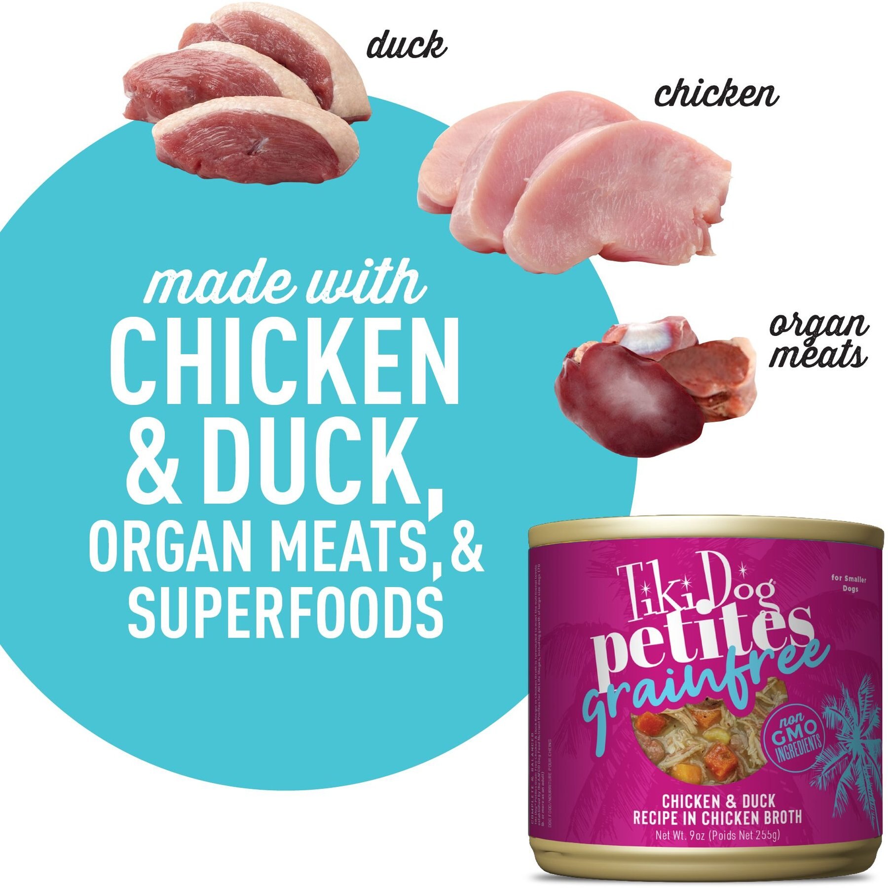 Tiki Dog Petites Chicken & Duck Grain-Free Dog Food