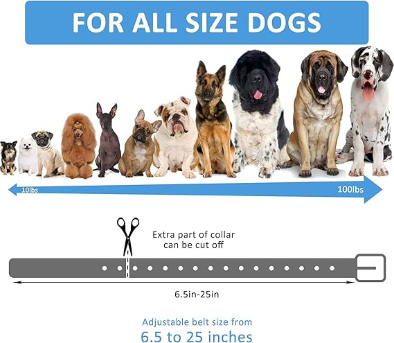 LuckinPET Waterproof Replacement Strap for Shock and Fence Easy Clean Odorless Metal Buckle 3/4 Inch Adjustable Size Durable Anti-Odor TPU Dog Collar
