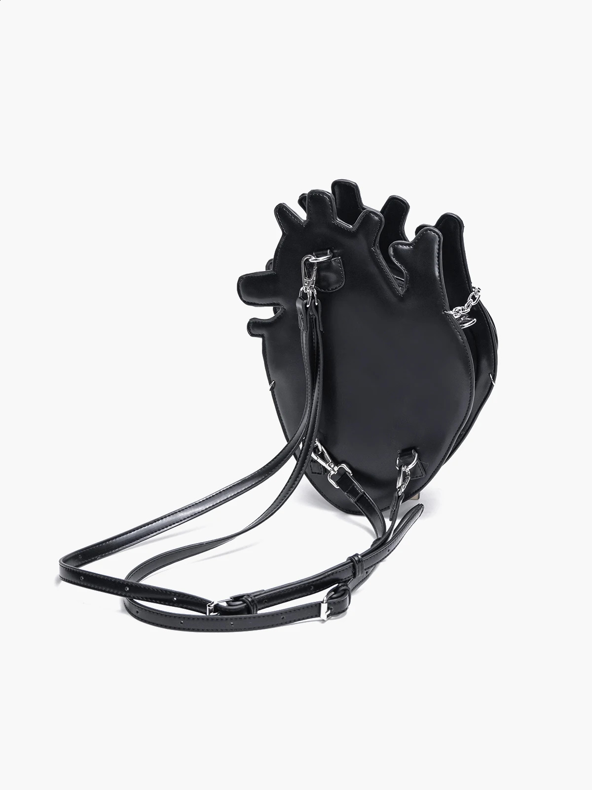 HIATUS original dark binding chain heart shoulder crossbody bag creative gothic style punk metal sexy bag 241121
