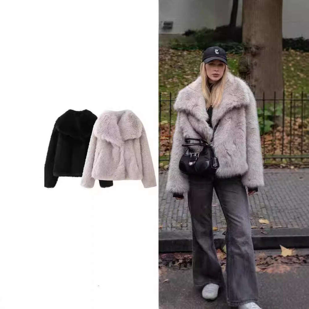 New autumn and winter plus size women's jacket with Toka synthetic fur short top