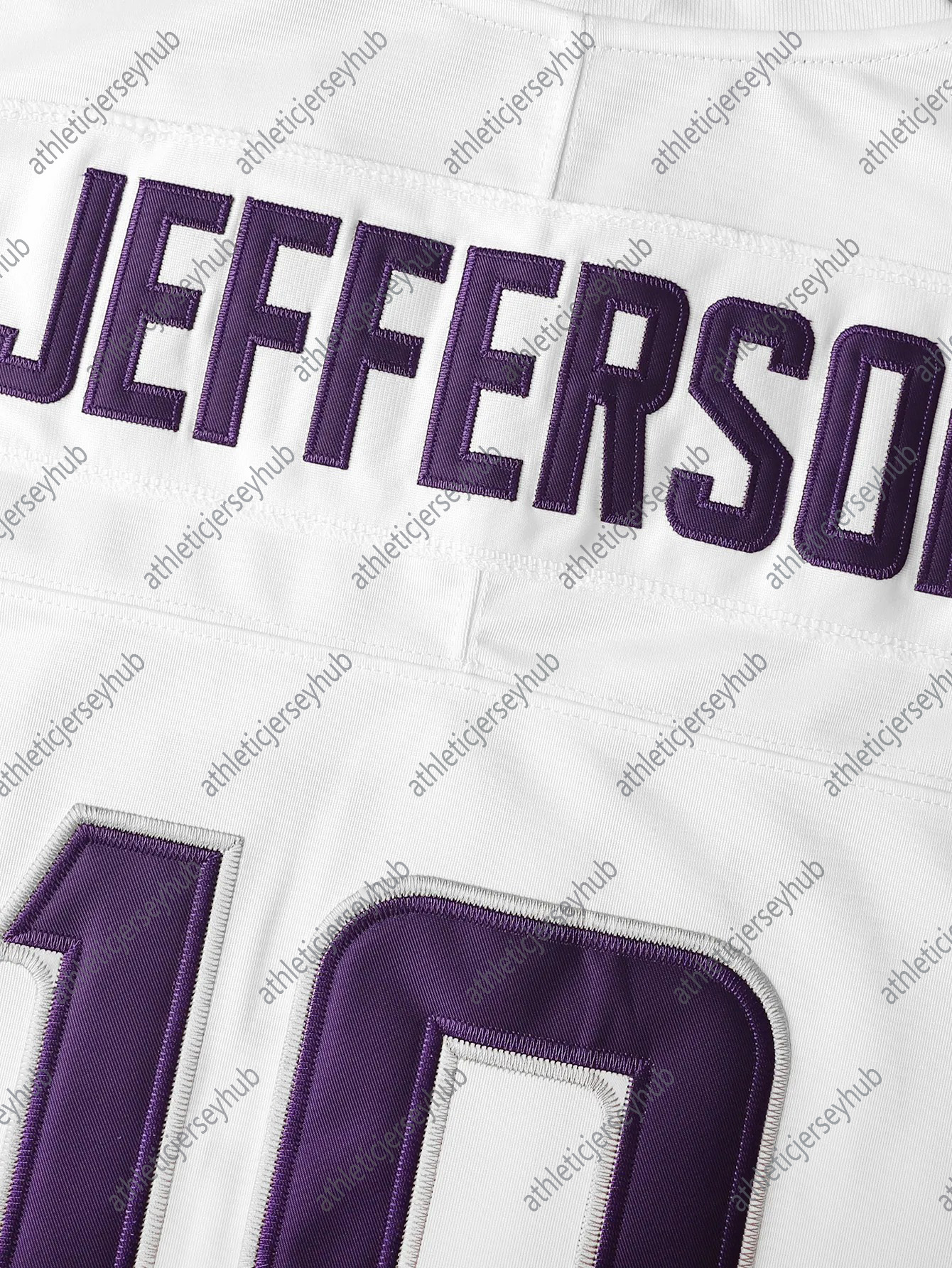 18 Jefferson Jersey Purple Football Jersey Embroidered Polyester Jersey