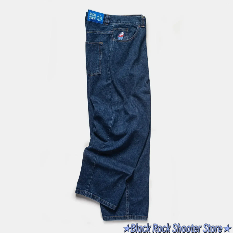 Men's Jeans Y2K Polar Big Boy Skate Collection Hip Hop Streetwear Embroidery Pants Baggy Mens Womens High Waist Wide Trouser