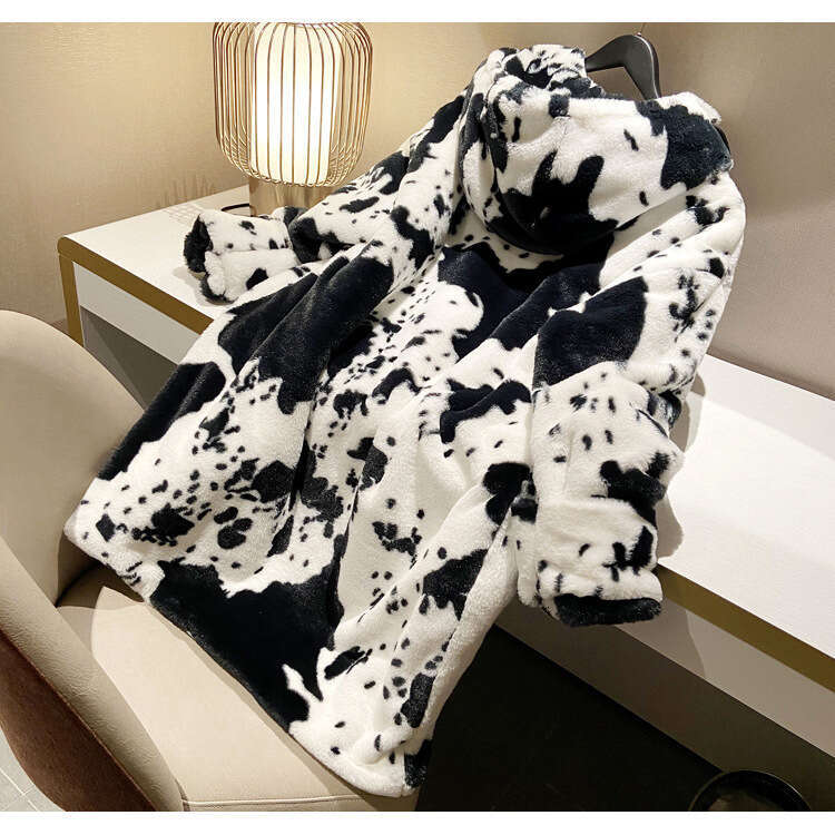 Couple internet celebrity 2023 winter new full print panda imitation rabbit mink fur cotton coat thick warm jacket for men and women
