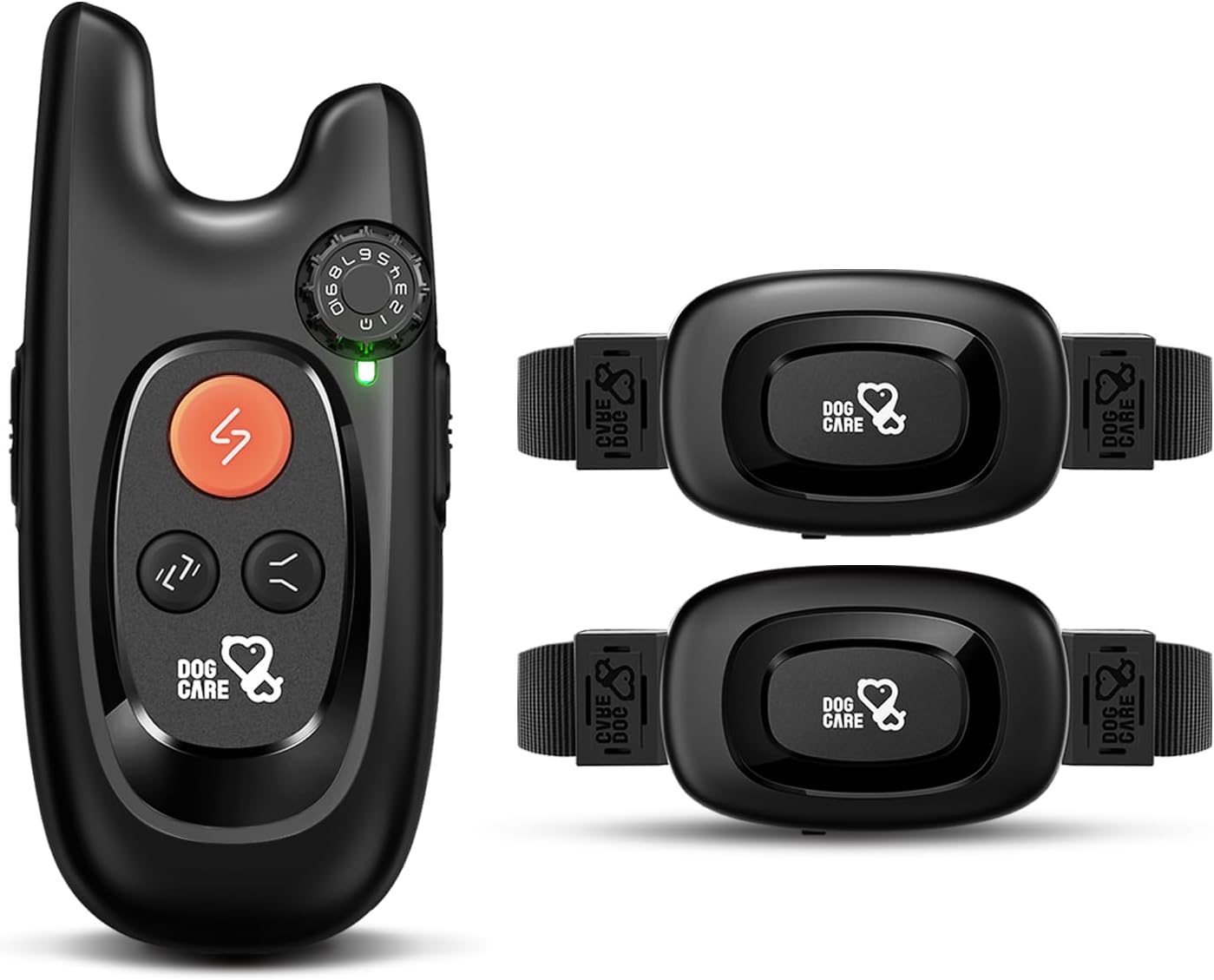 - Rechargeable Collar w/3 Modes, Beep, Vibration and Shock, Rainproof Collar, Up to 1000Ft Remote Range, Adjustable Shock Levels Dog Training Set