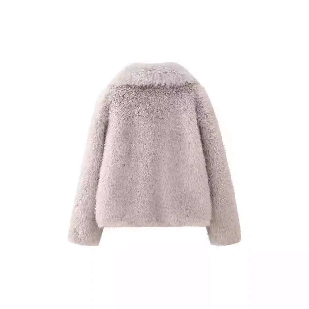 New autumn and winter plus size women's jacket with Toka synthetic fur short top