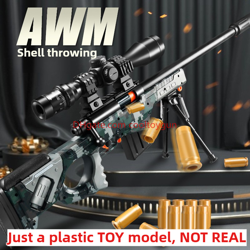 Awm Gun Soft Shell Toy Guns For Children Boys Manual Rifle Sniper Blaster Shooting Model Outdoor Games