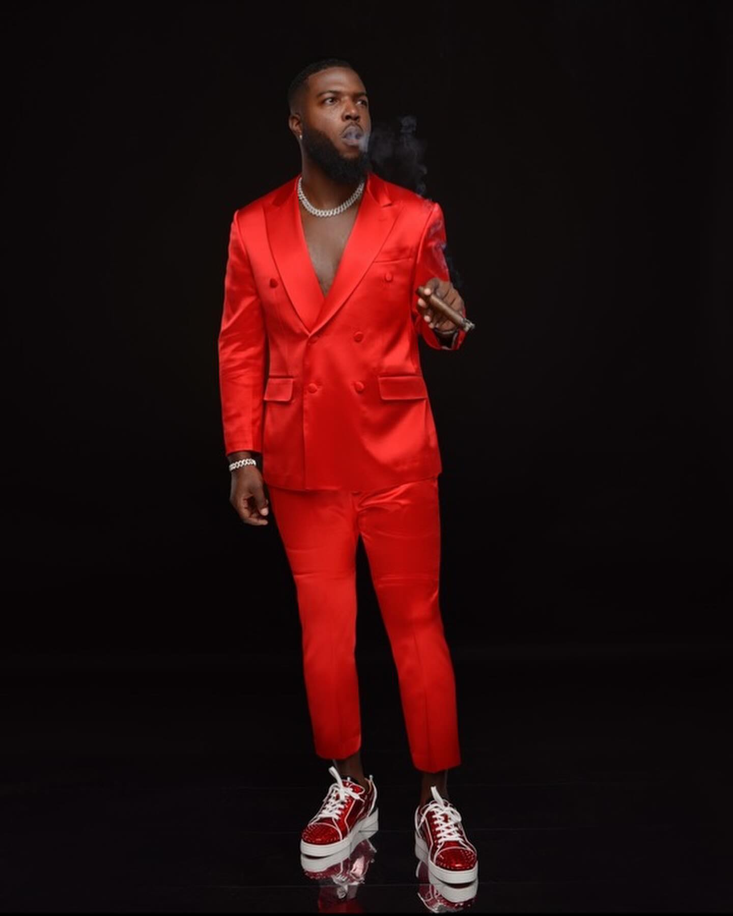 Red Cool Orange Mens Suit Peaked Lapel Wedding Tuxedos Two Pieces Groom Wear Double Breasted Formal Prom Evening Blazers With Jackets And Pants