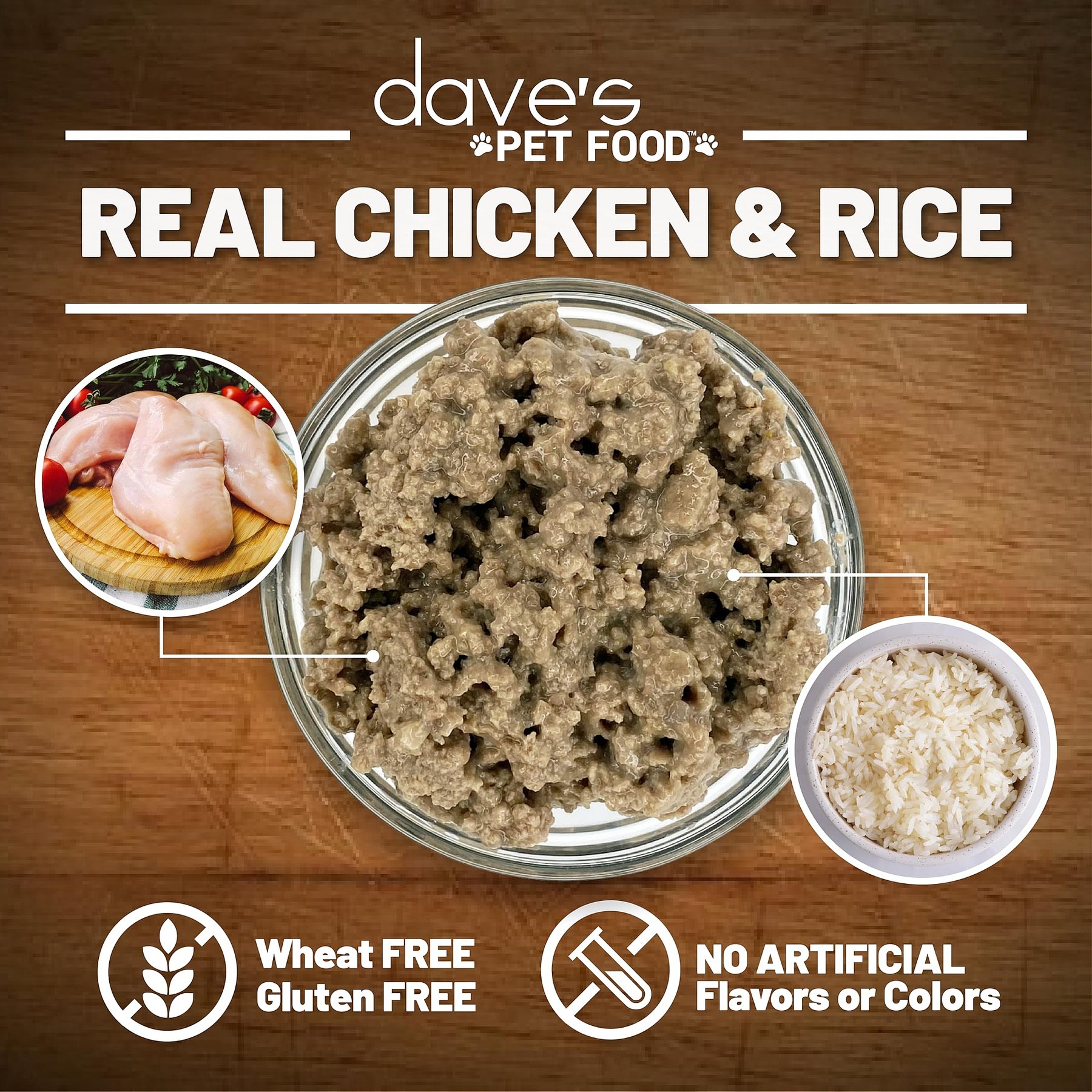Dave's Pet Food Naturally Healthy Chicken & Rice Recipe Pate Canned Wet Dog Food