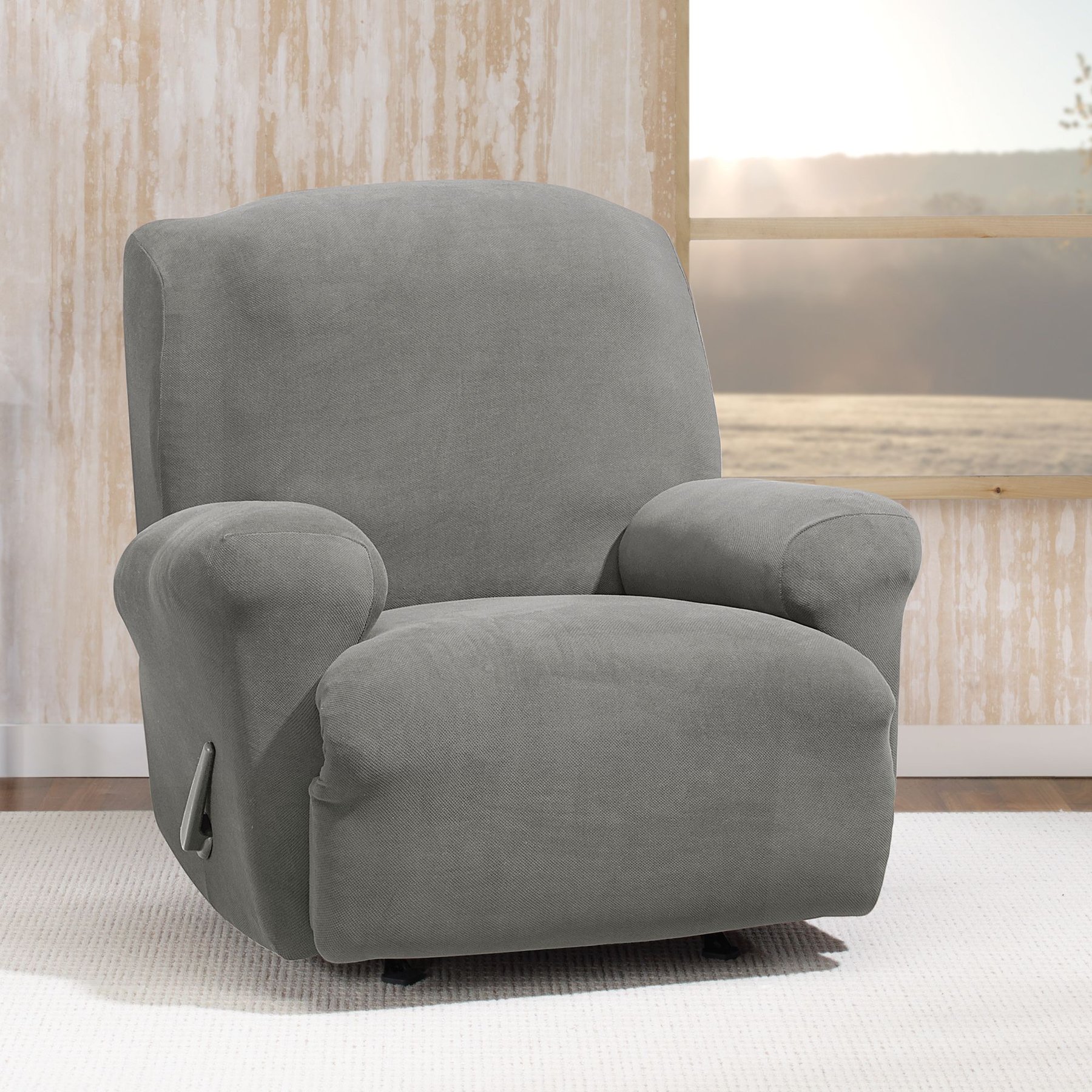 Sure Fit Stretch Morgan One Piece Slipcover & Recliner Dog & Cat Cover