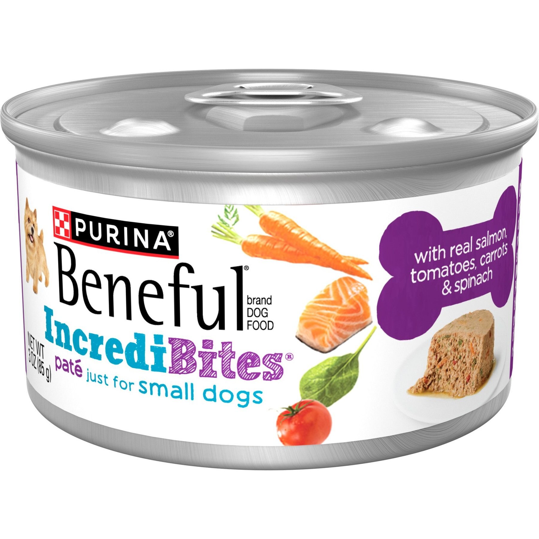 Purina Beneful IncrediBites Pate with Real Salmon, Tomatoes, Carrots & Spinach Wet Dog Food