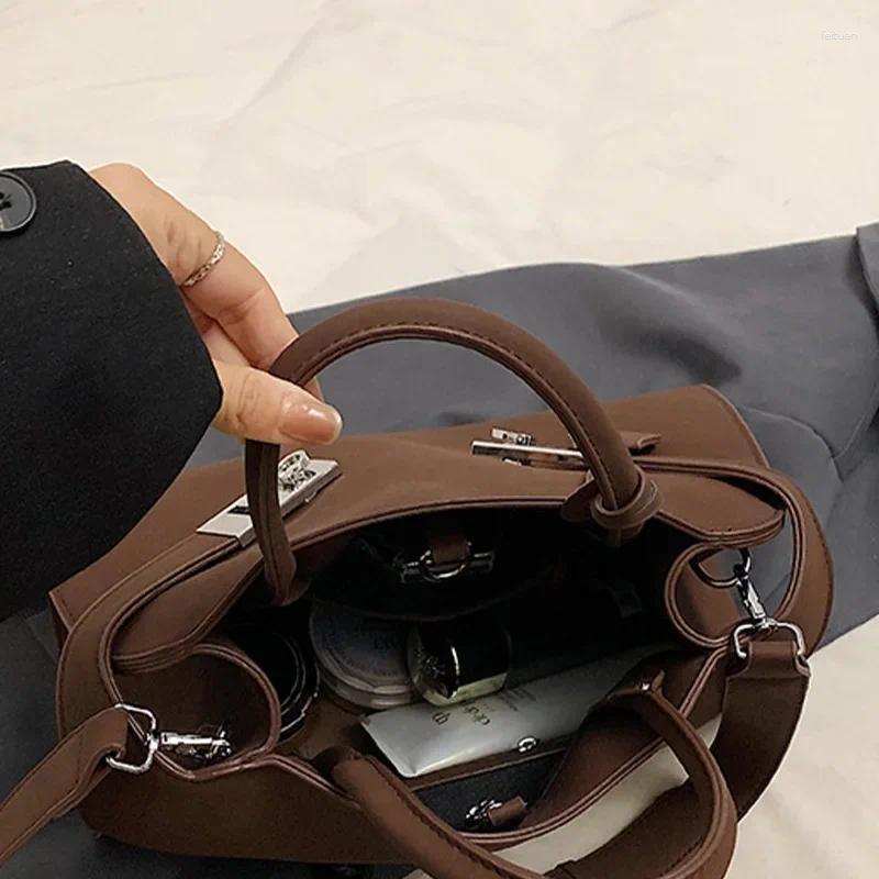 Totes Brand Designer Women's Handbag Large Capacity Female Simple Shoulder Bag Fashion Brown Crossbody B5 h7