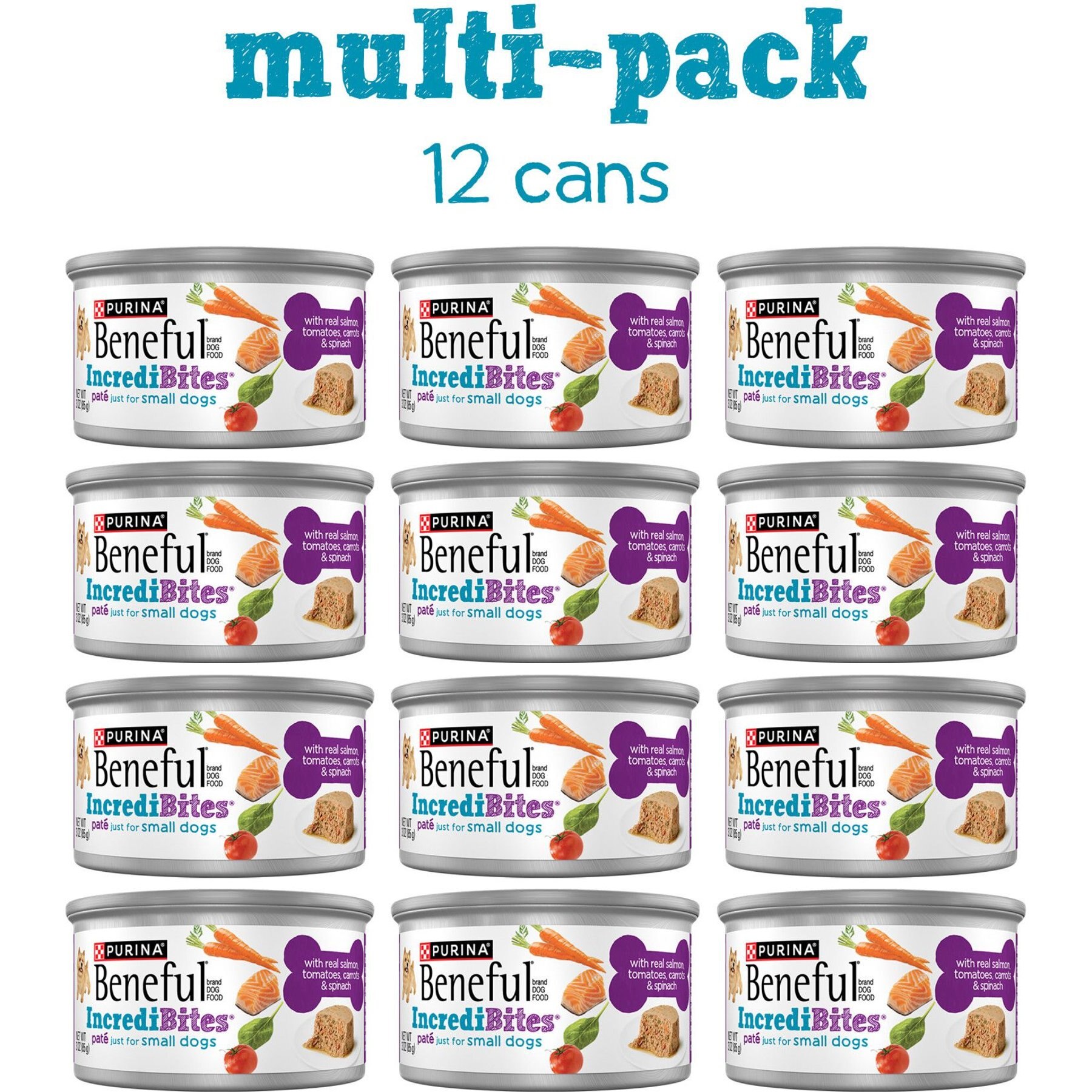Purina Beneful IncrediBites Pate with Real Salmon, Tomatoes, Carrots & Spinach Wet Dog Food