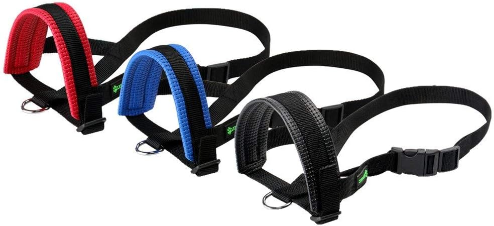 Lepark Nylon Dog zzle for Small,Medium, Dogs Prevent from Biting,Barking and Chewing,Adjustable Loop(L/Black