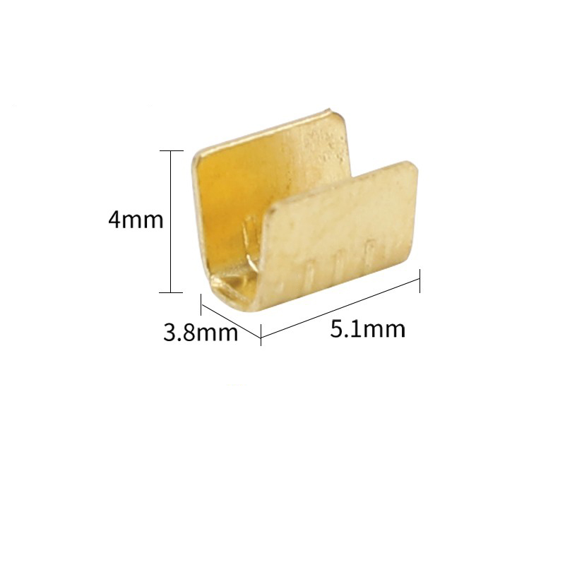 Cable tie DJ454A Large crimping tie terminal U-shaped copper U-shaped covered wire connector Cold-pressed quick cable connection
