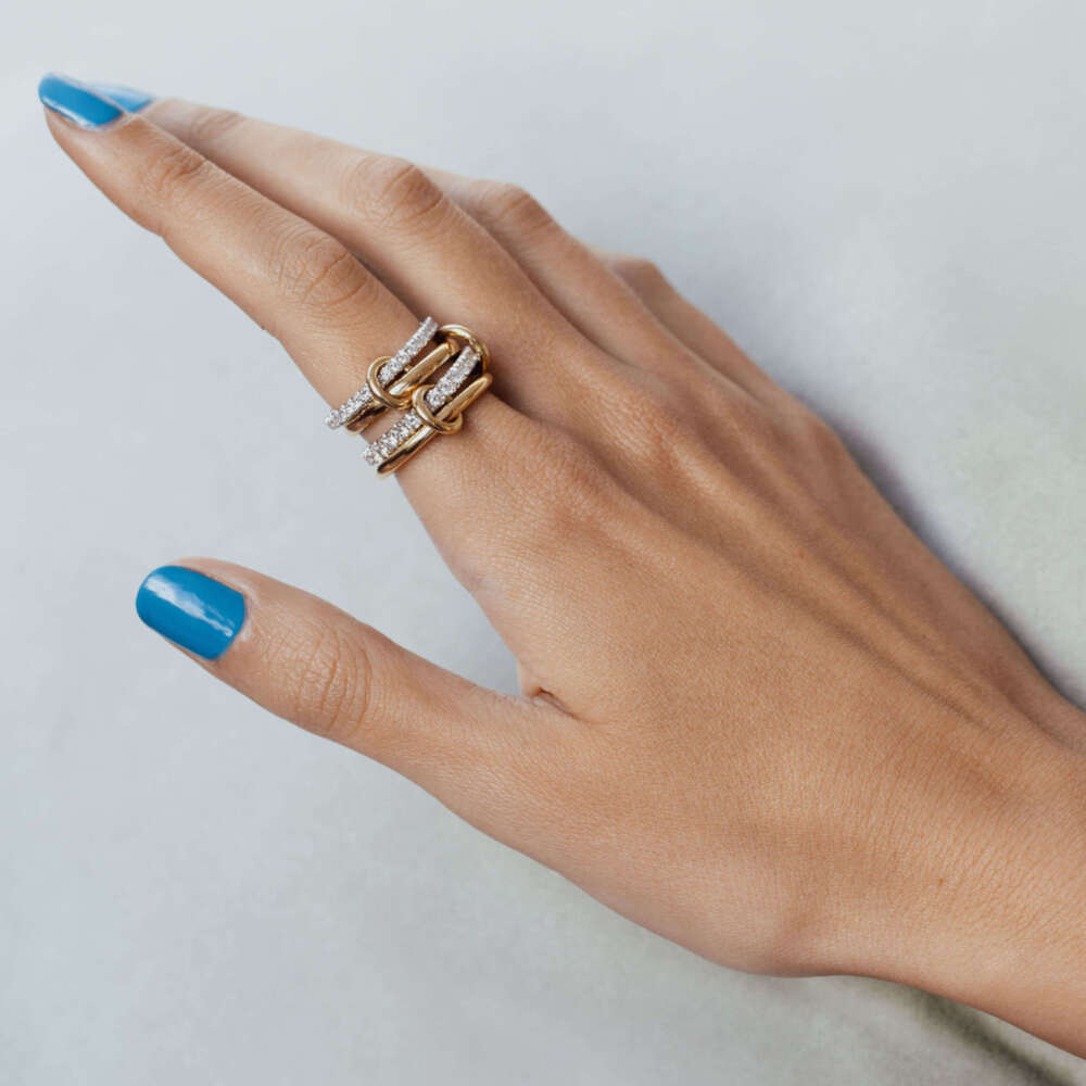 Spinelli Kilcol Halley Emerald Gold rings designer custom brand sier sapphire Ring New in fine jewelry yellow dia Snake Stacking ring for women