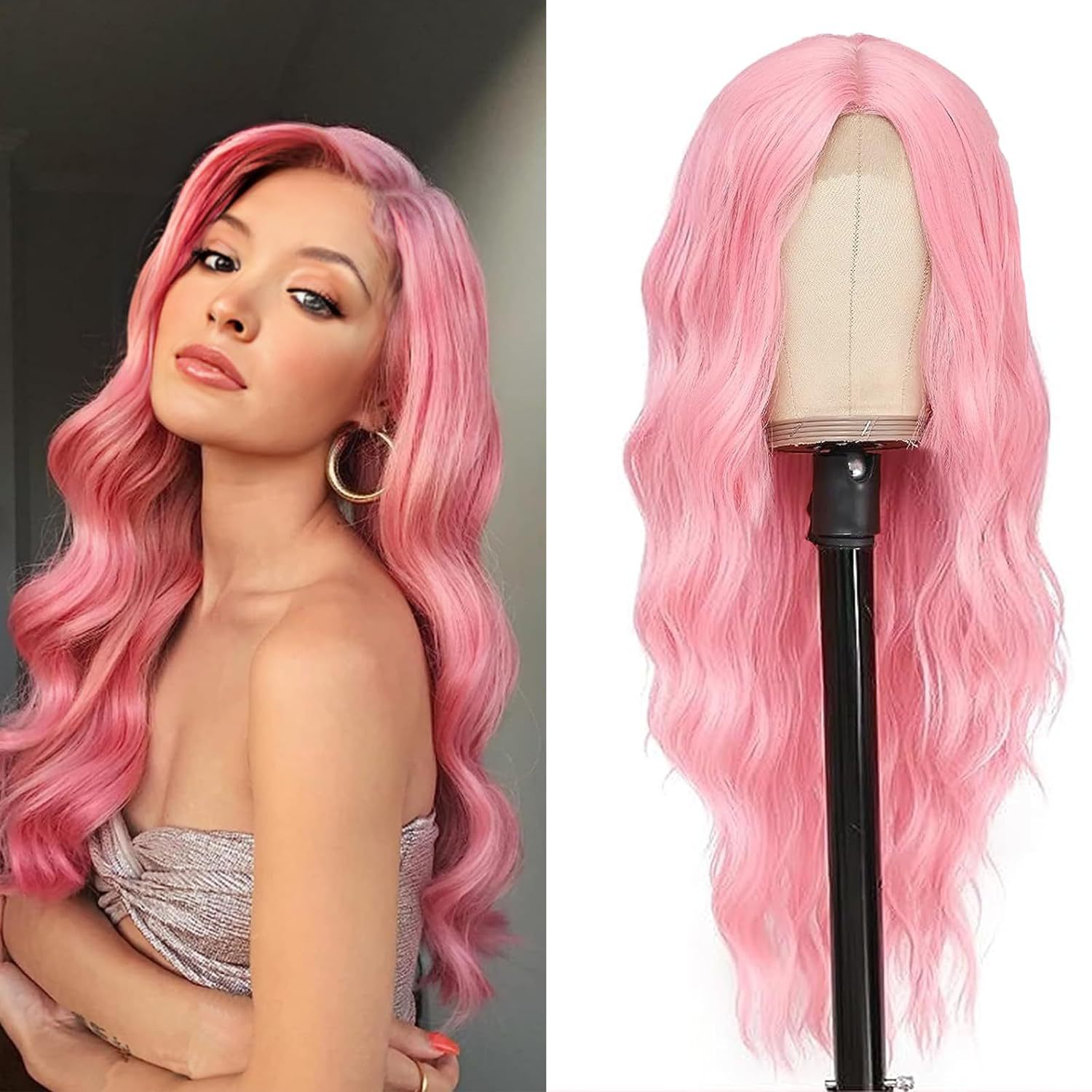 Highlight Lace Front Human Hair Wigs For Women Lace Frontal Wig Pre Plucked Honey Blonde Colored Synthetic Wigs Hair fast ship